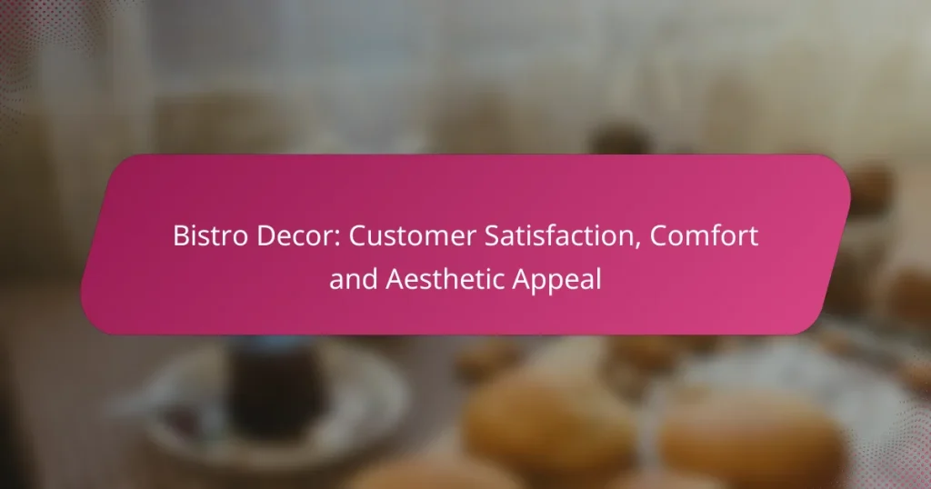 Bistro Decor: Customer Satisfaction, Comfort and Aesthetic Appeal
