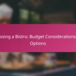 Choosing a Bistro: Budget Considerations and Options