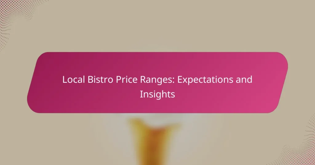 Local Bistro Price Ranges: Expectations and Insights