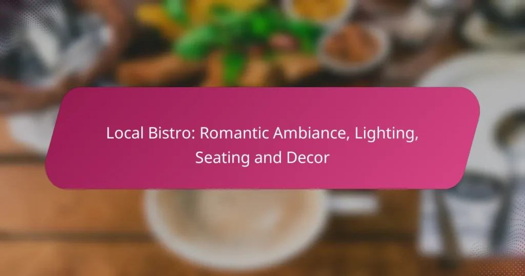 Local Bistro: Romantic Ambiance, Lighting, Seating and Decor